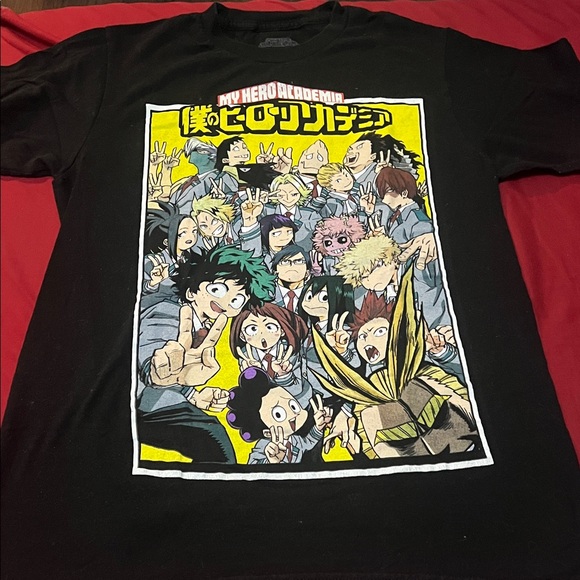 My Hero Academia Black Graphic T-Shirt - Picture 1 of 1